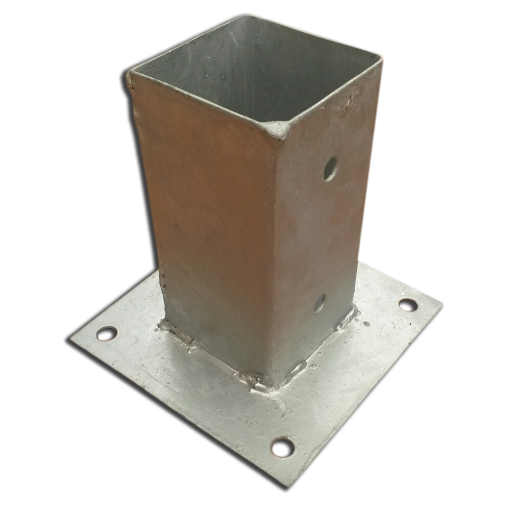 ANCLAJE POSTE 7X7CM ACERO