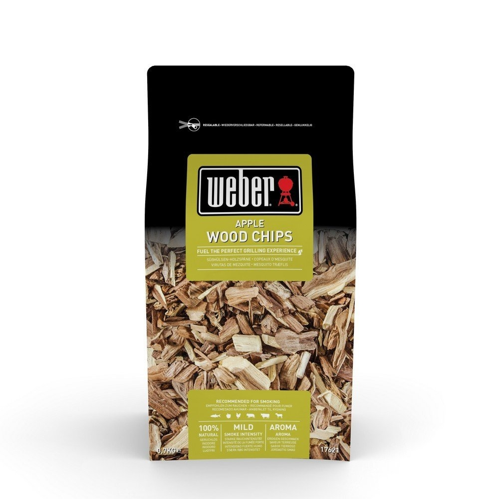 weber virutas de madera de manzano para ahumar barbacoa