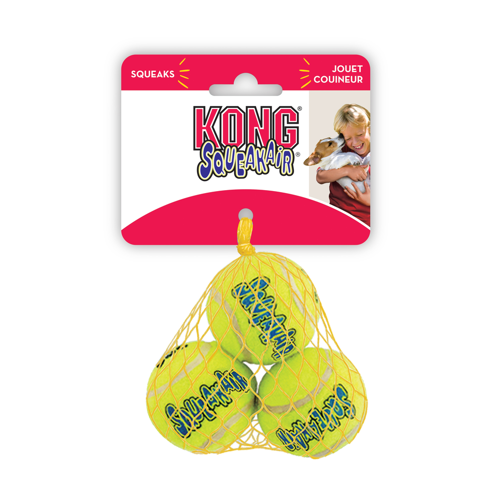 Kong Air Squeaker Pelotas de Tenis para jugar los perros