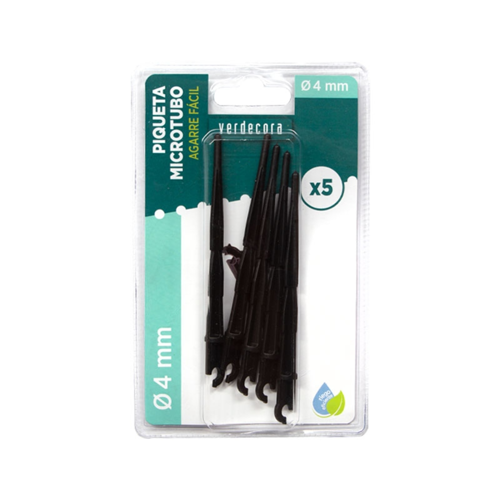 PIQUETA MICROTUBO 4MM 5UD VERDECORA