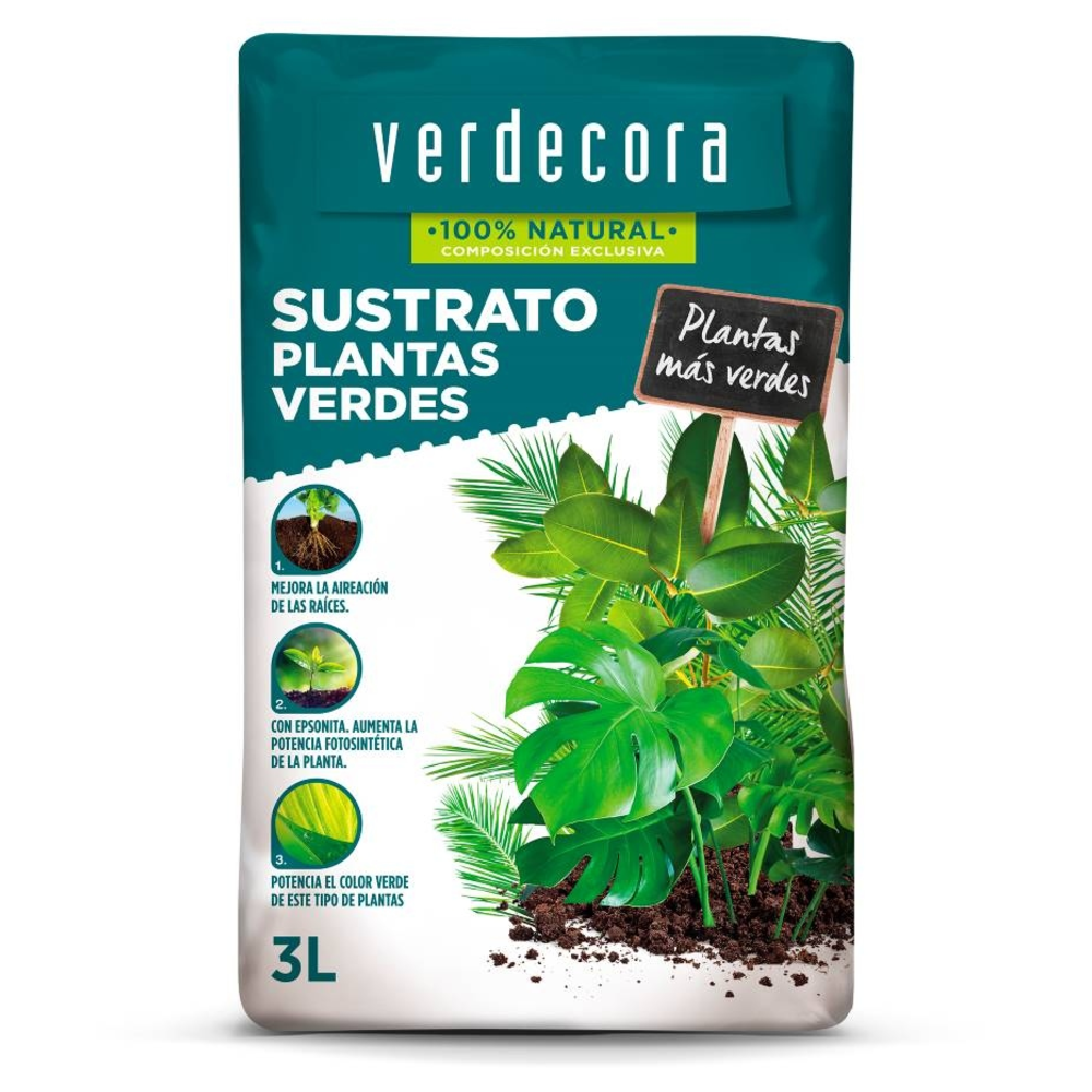 SUSTRATO PLANTAS VERDES 3L VERDECORA