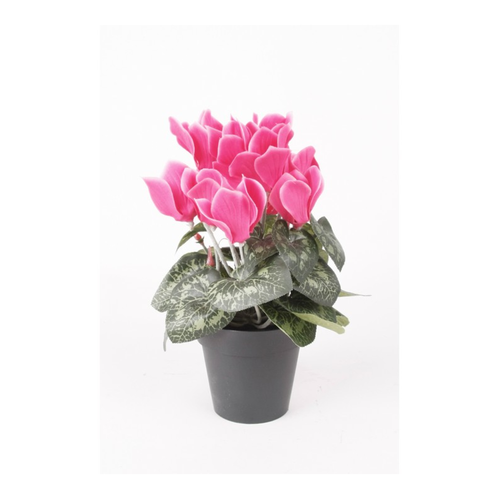 CYCLAMEN ARTIFICIAL BLANCO MACETA 25CM