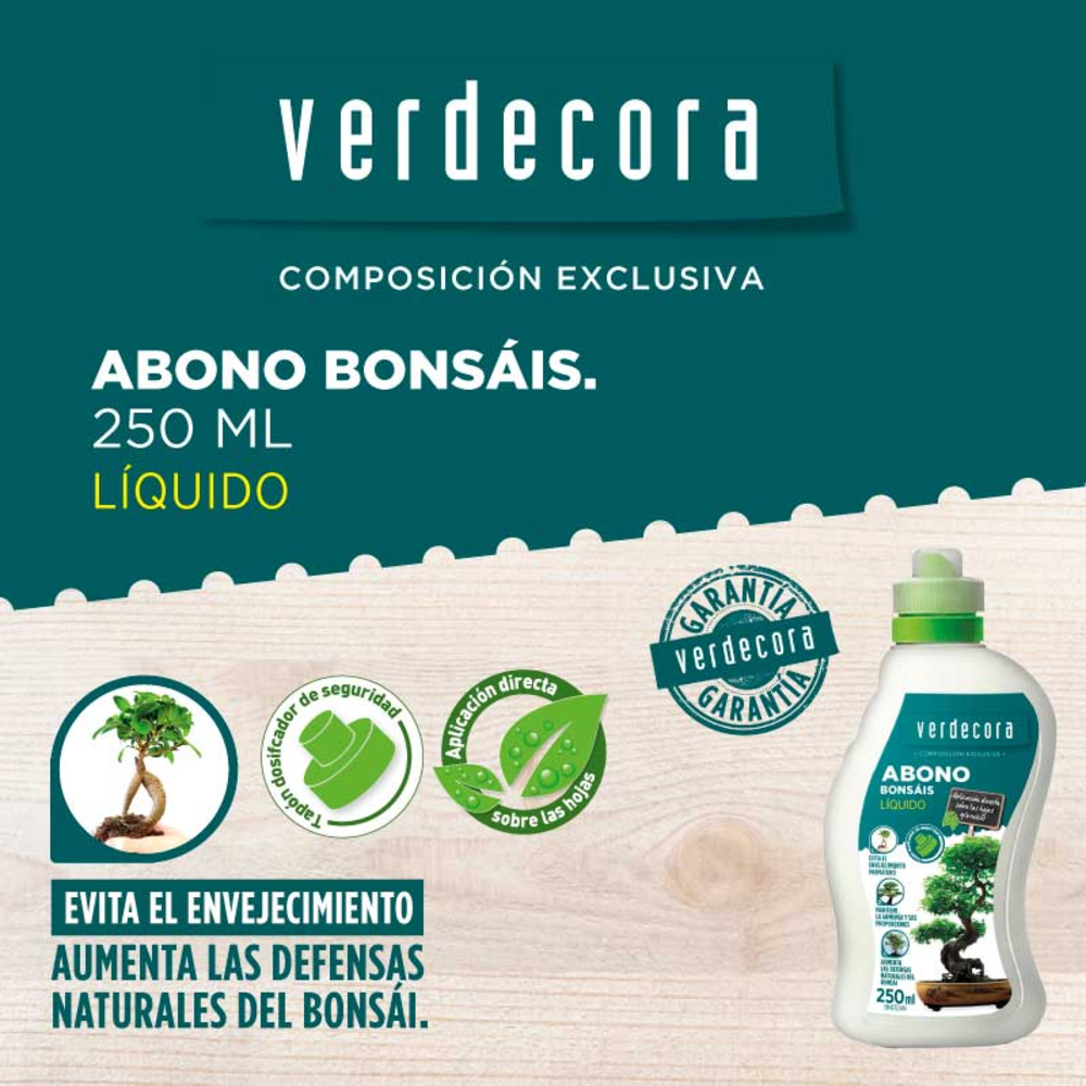 VERDECORA ABONO BONSAIS 250ML