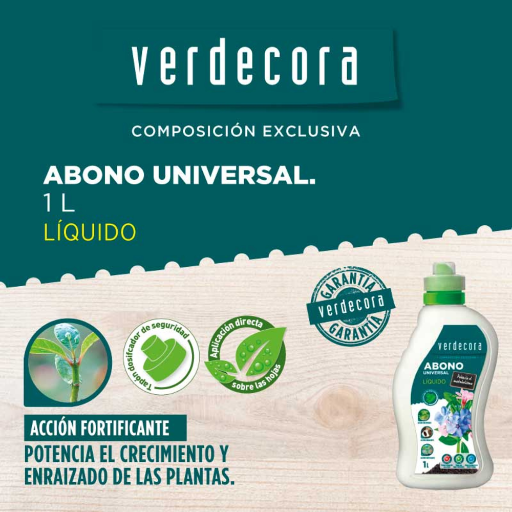ABONO LIQUIDO UNIVERSAL VERDECORA 1 LITRO