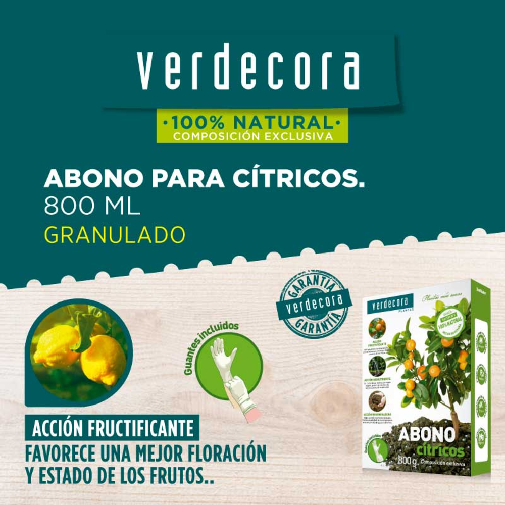 ABONO CITRICOS GRANULADO VERDECORA 800GR