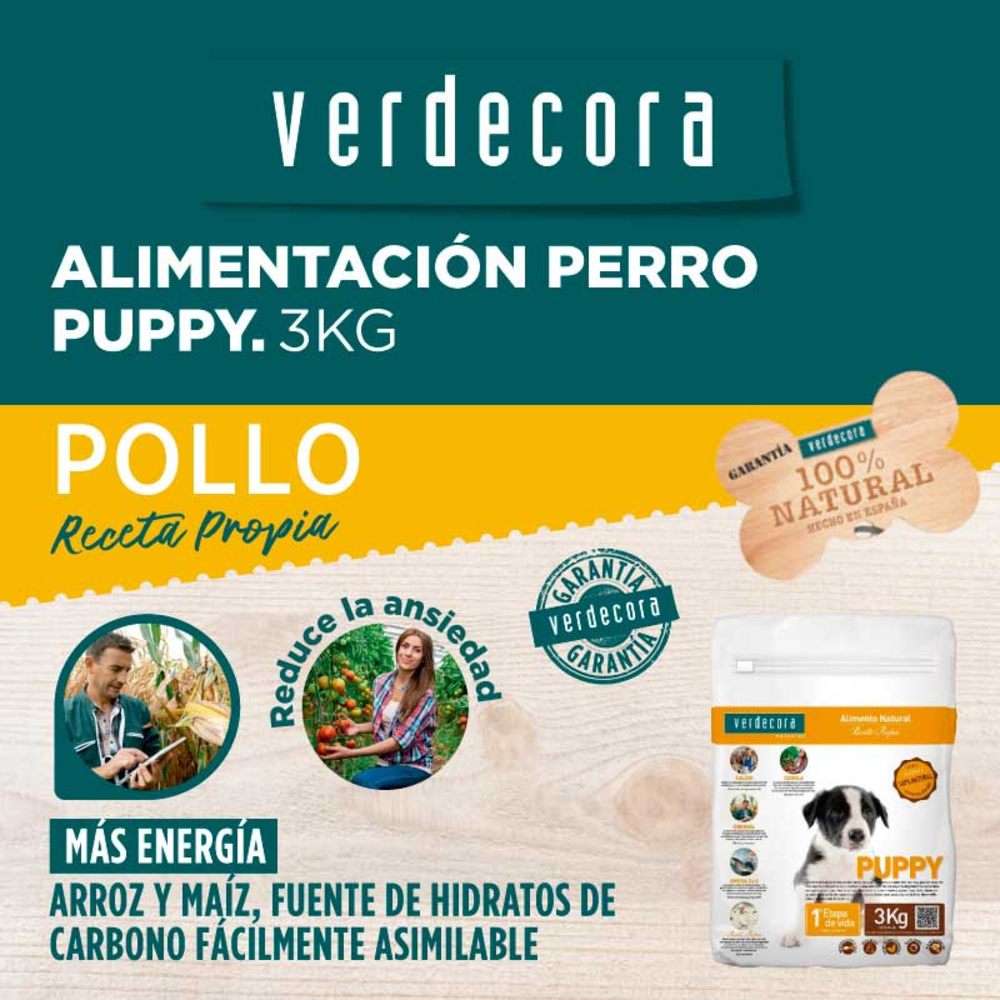 PIENSO PARA PERRO PUPPY VERDECORA 3KG