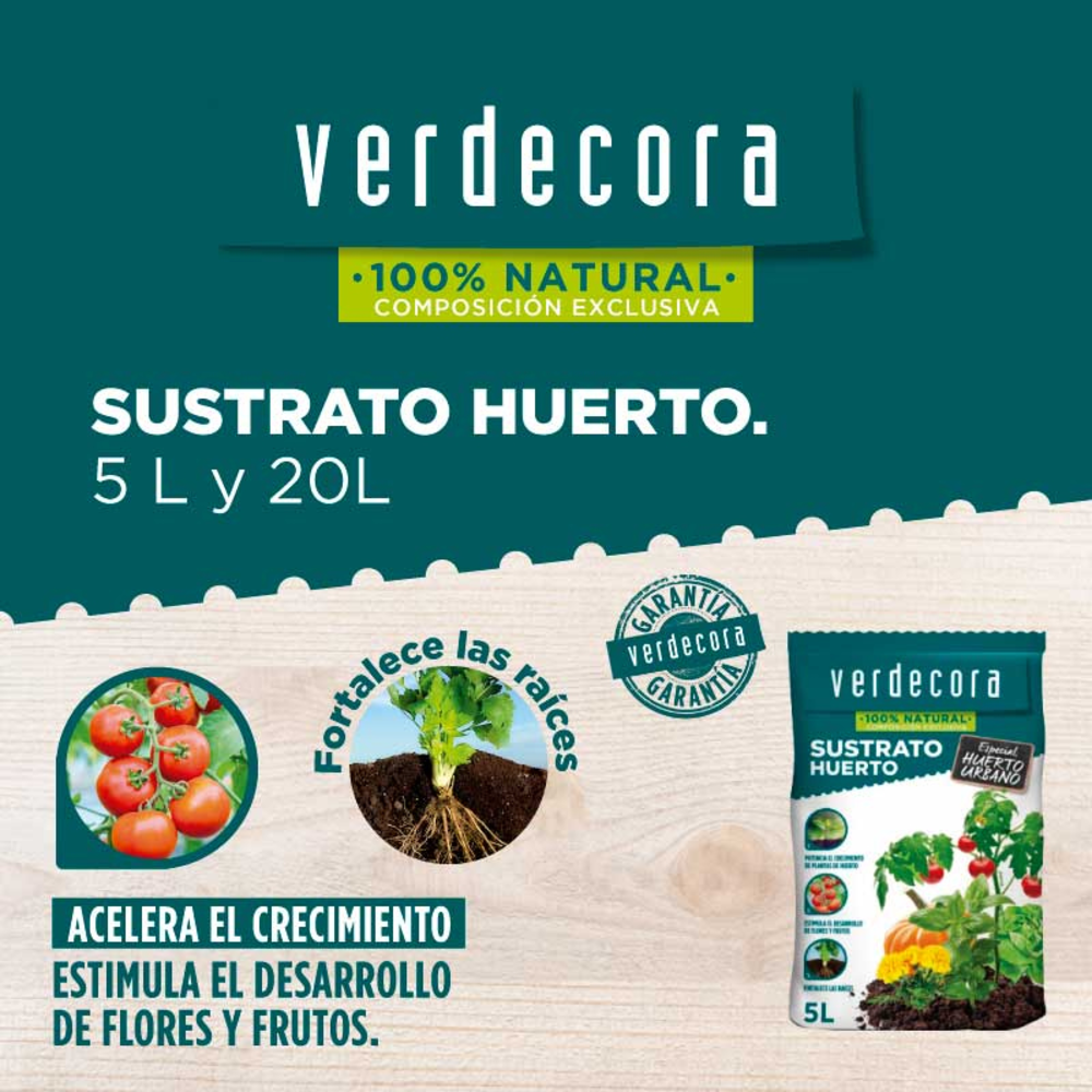 SUSTRATO HUERTO 5 LITROS VERDECORA
