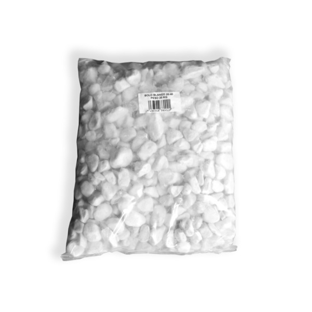 Canto Rodado Blanco 20/40mm bolsa 20 kg