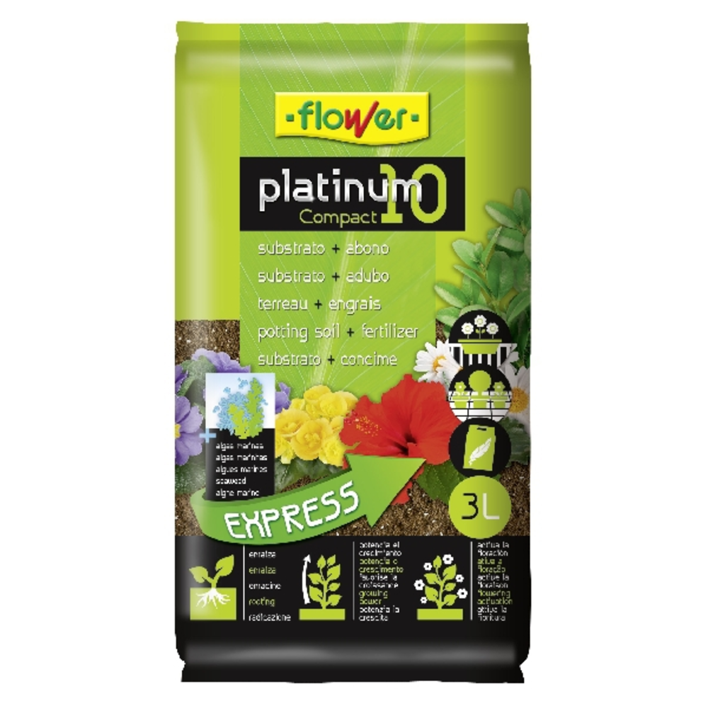 Flower sustrato + abono premium 10 3 litros