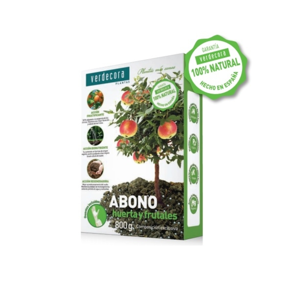 ABONO VERDECORA HUERTO Y FRUTALES GRANULUADO 800 GRAMOS