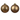 SET 6 BOLAS 8CM COBRE