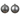 SET 4 BOLAS 10CM GRIS PLATA
