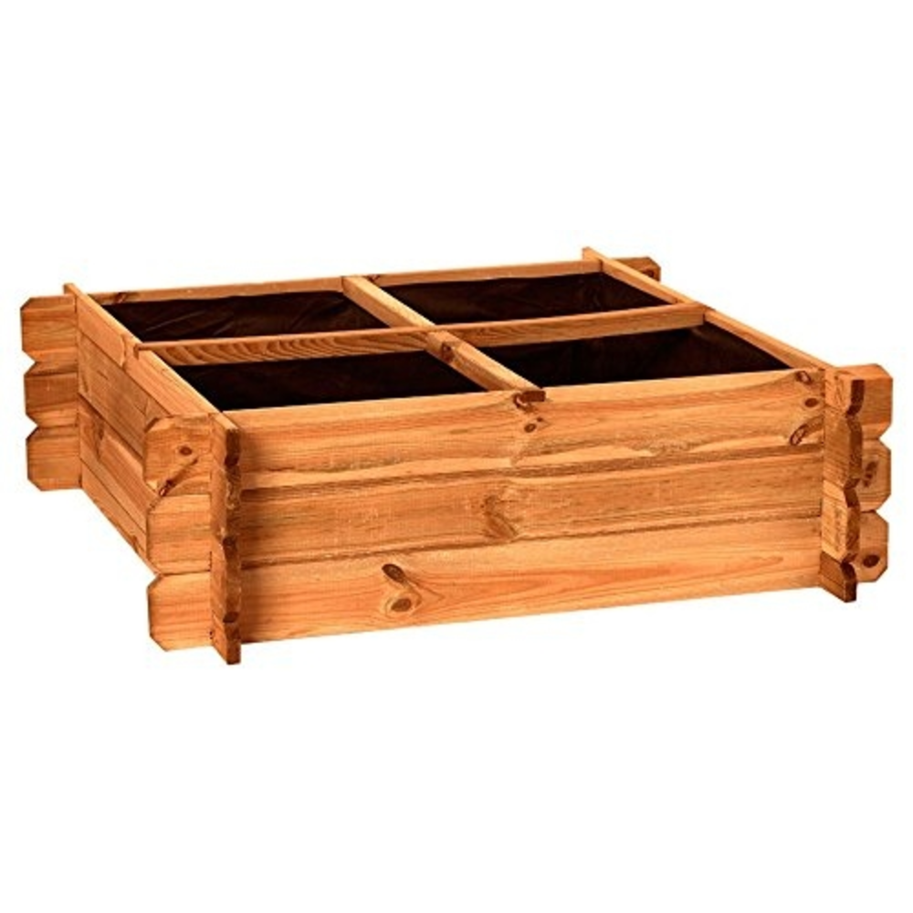 MINIHUERTO MADERA 4 ESPACIOSÂ 100X100X20CM