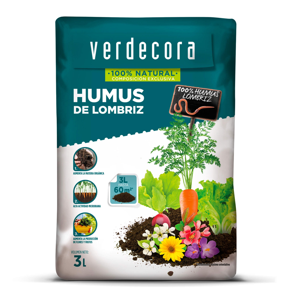 VERDECORA HUMUS DE LOMBRIZ 3 LITROS