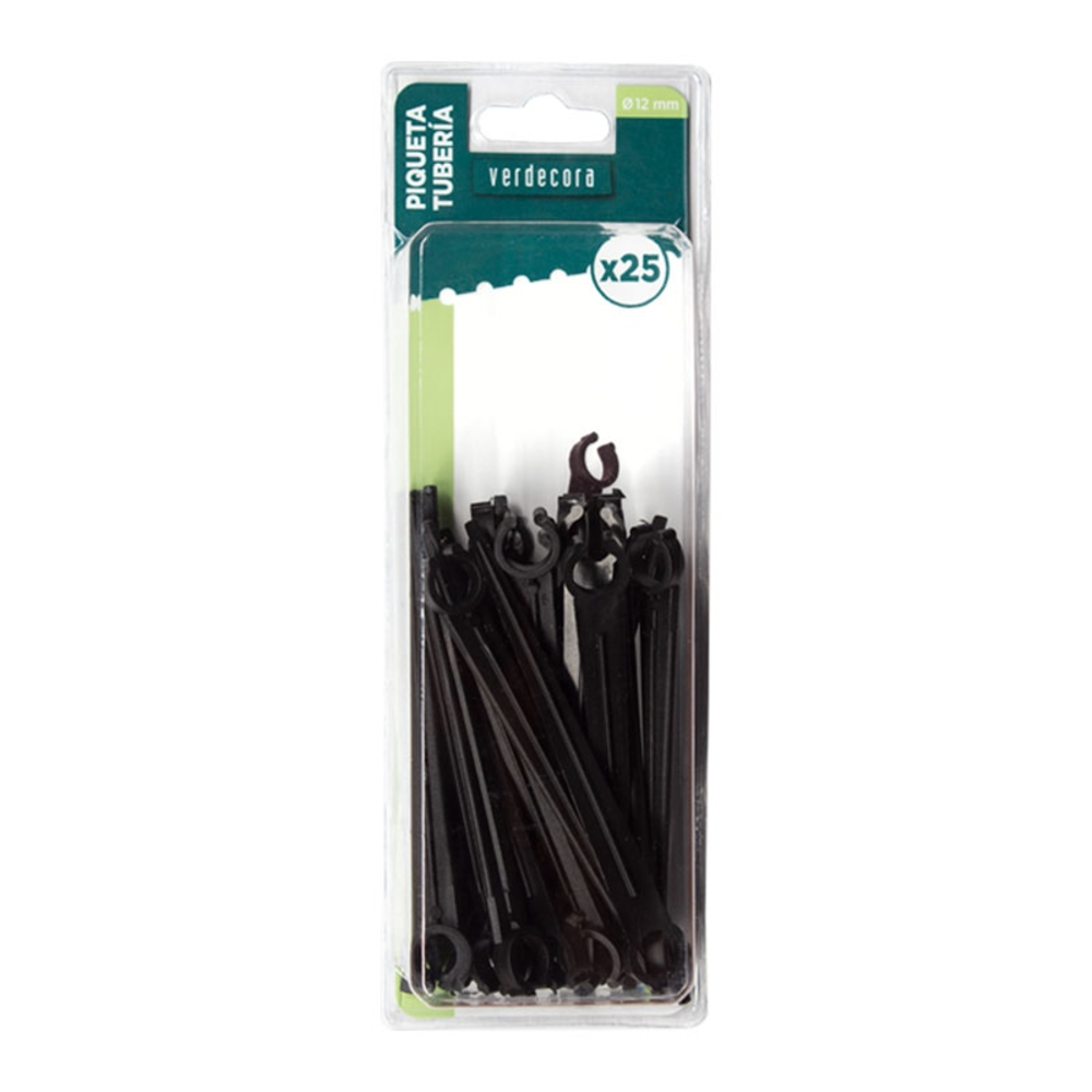 PIQUETA TUBERIA 12MM 25UD VERDECORA