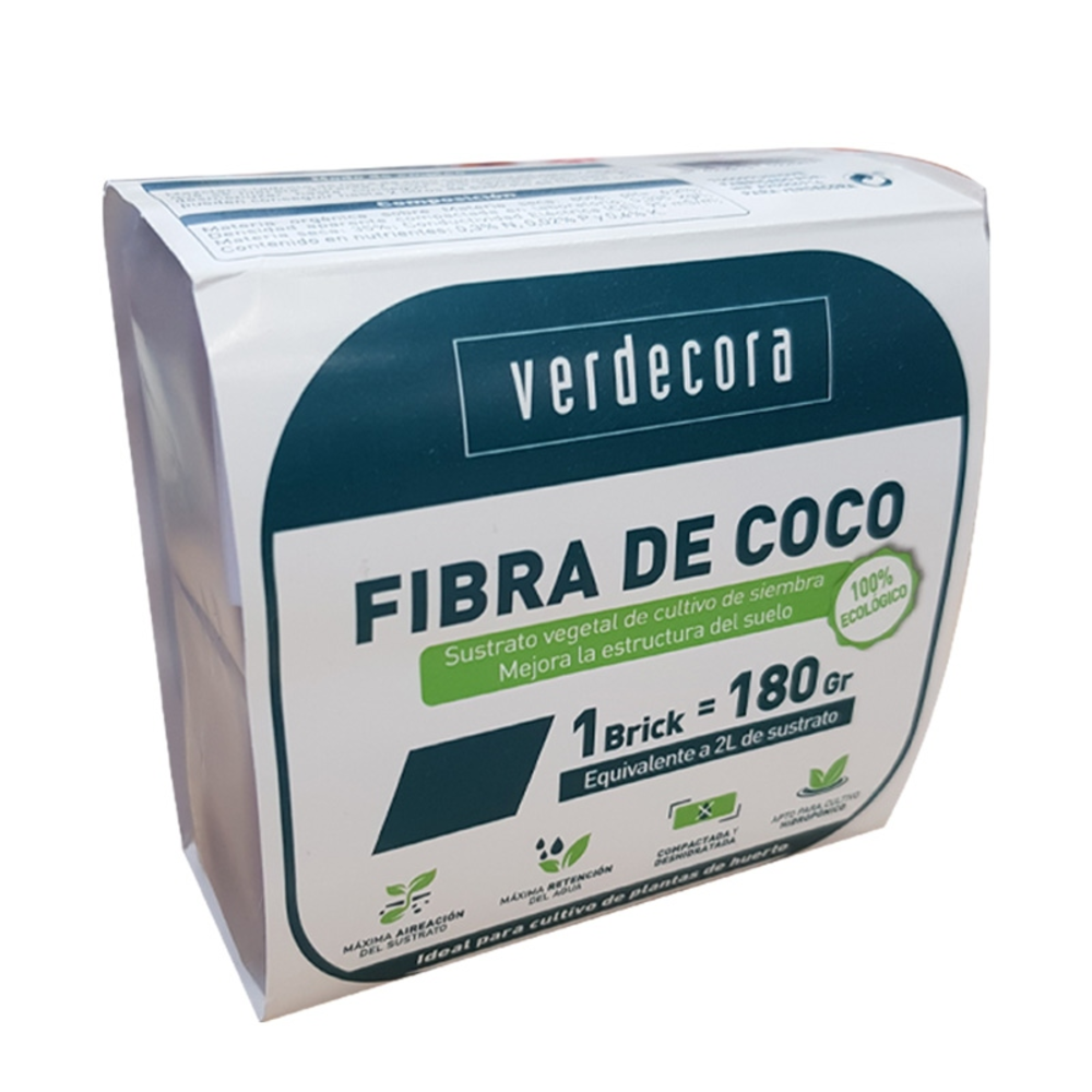VERDECORA FIBRA DE COCO 1 PASTILLA 180GR