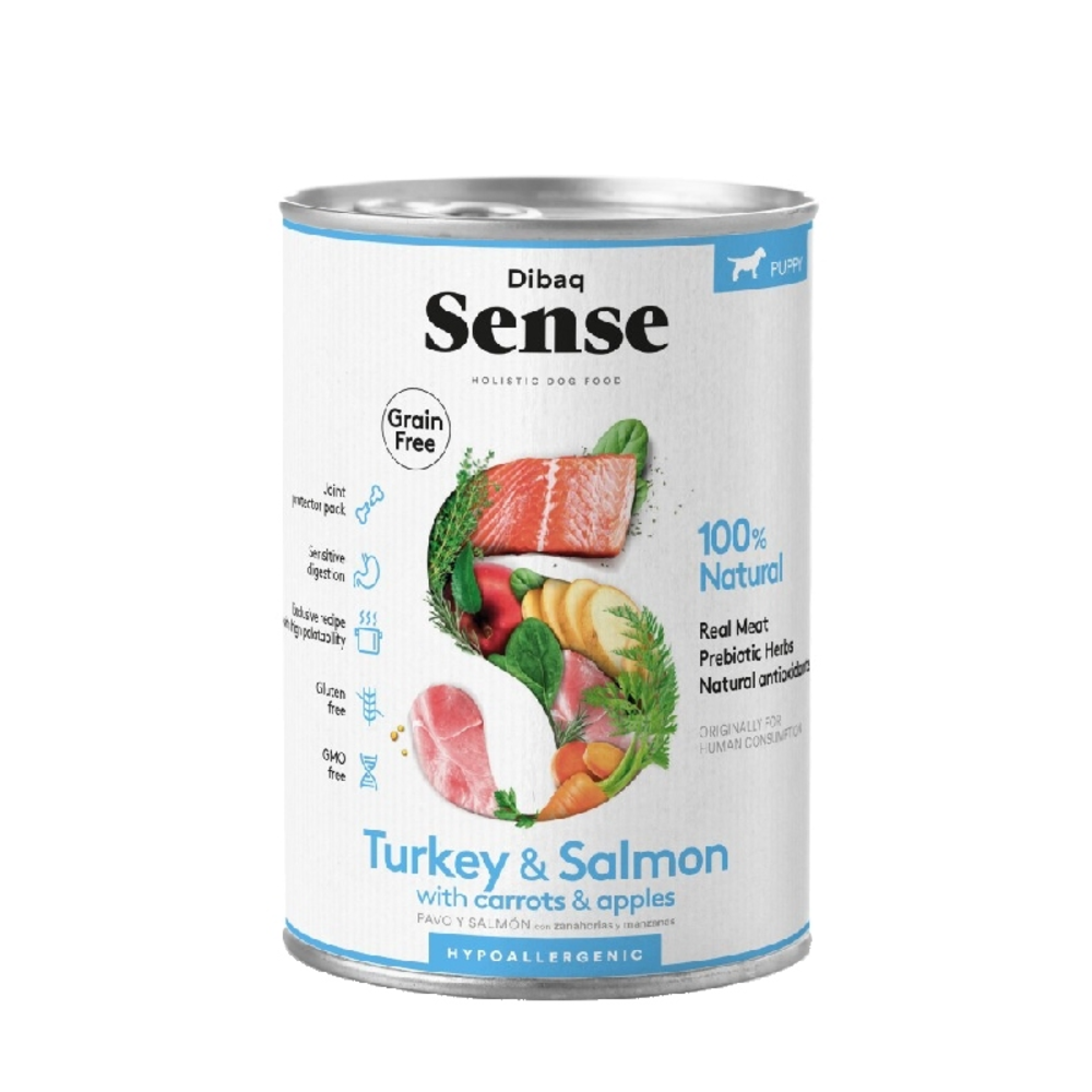 COMIDA PERRO SENSE HUMEDA PUPPY SALMON Y PAVO 380GR