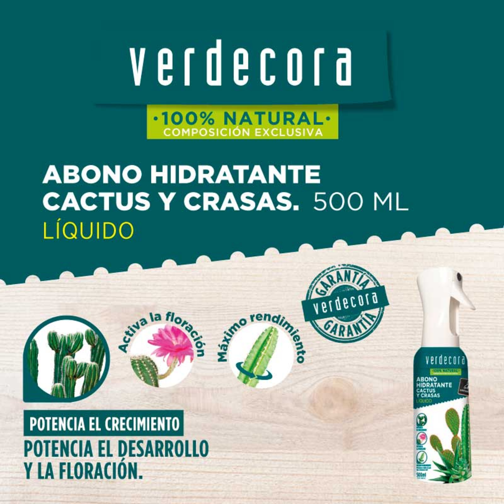 HIDRATANTE CACTUS Y CRASAS 500ML VERDECORA