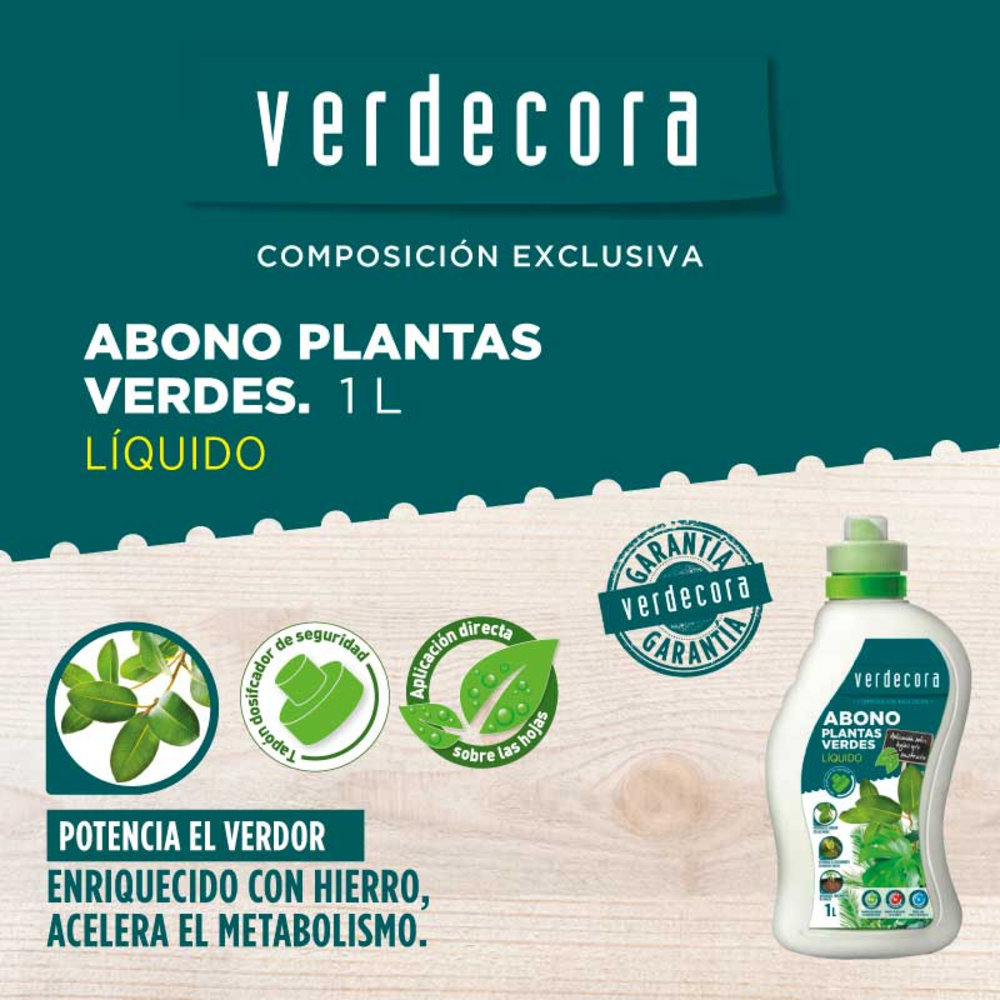 ABONO PLANTAS VERDES 1 LITRO VERDECORA