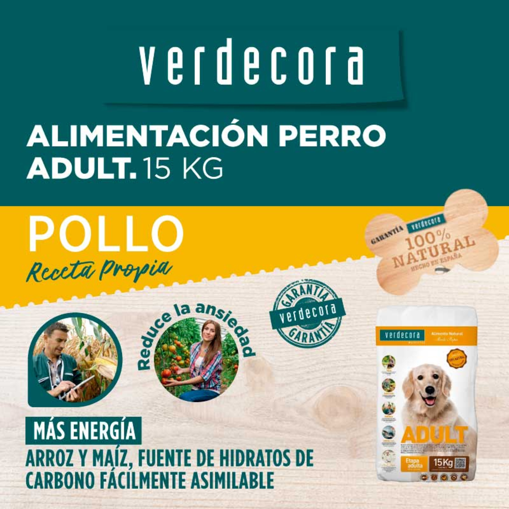 PIENSO PARA PERRO ADULT VERDECORA 15KG