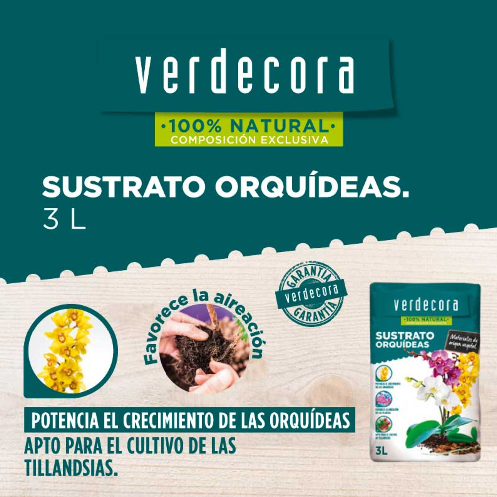 SUSTRATO ORQUIDEAS 3 LITROS VERDECORA