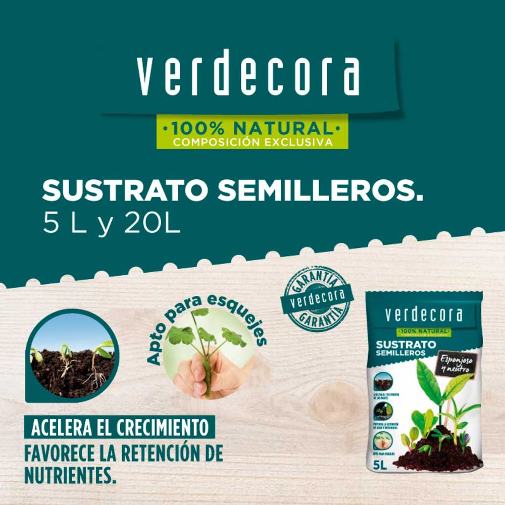 VERDECORA SUSTRATO SEMILLEROS 5 LITROS